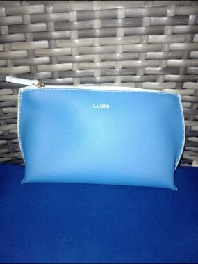 La Mer Blue Cosmetic Pouch